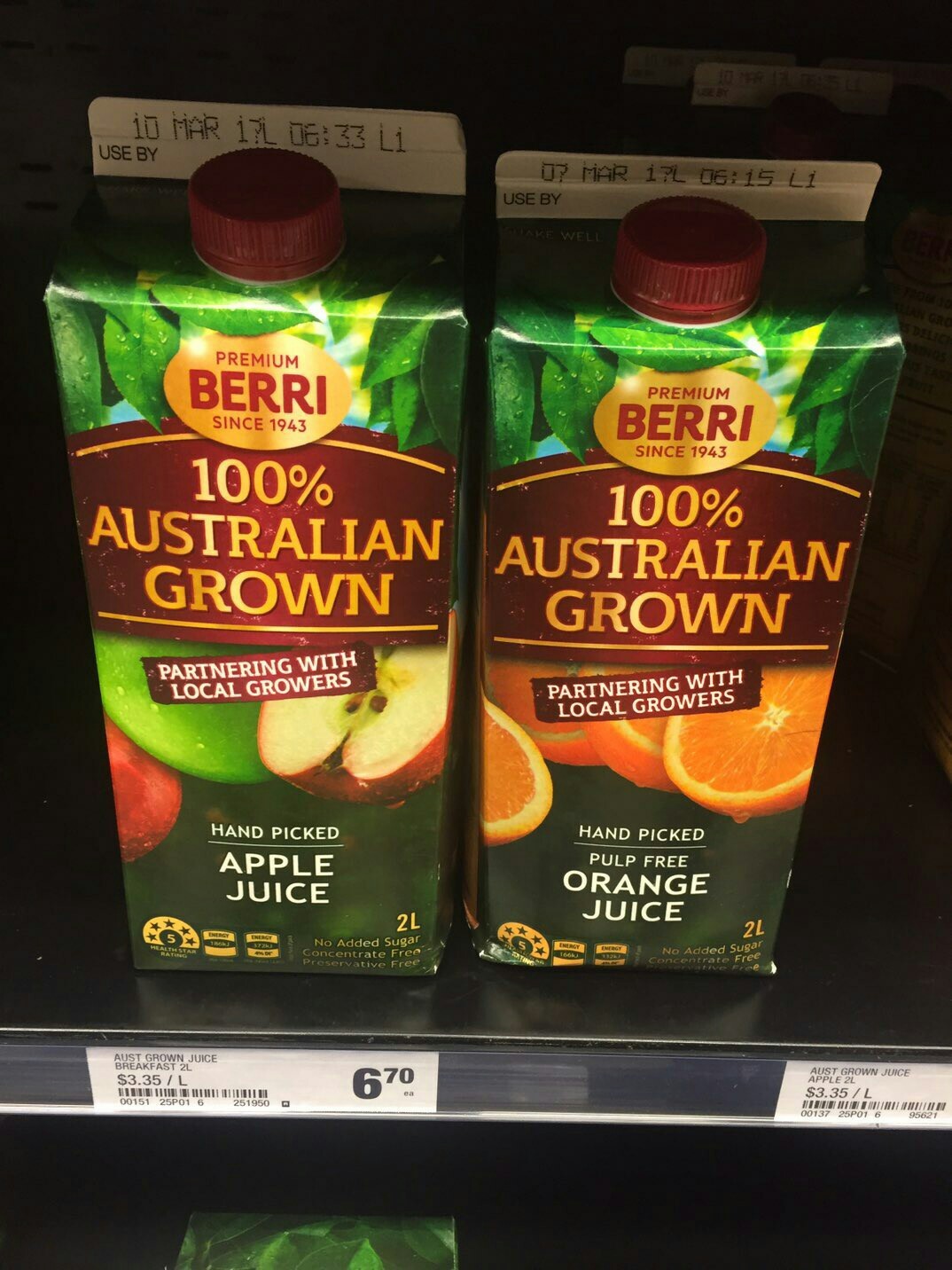オーストラリア　ジュース